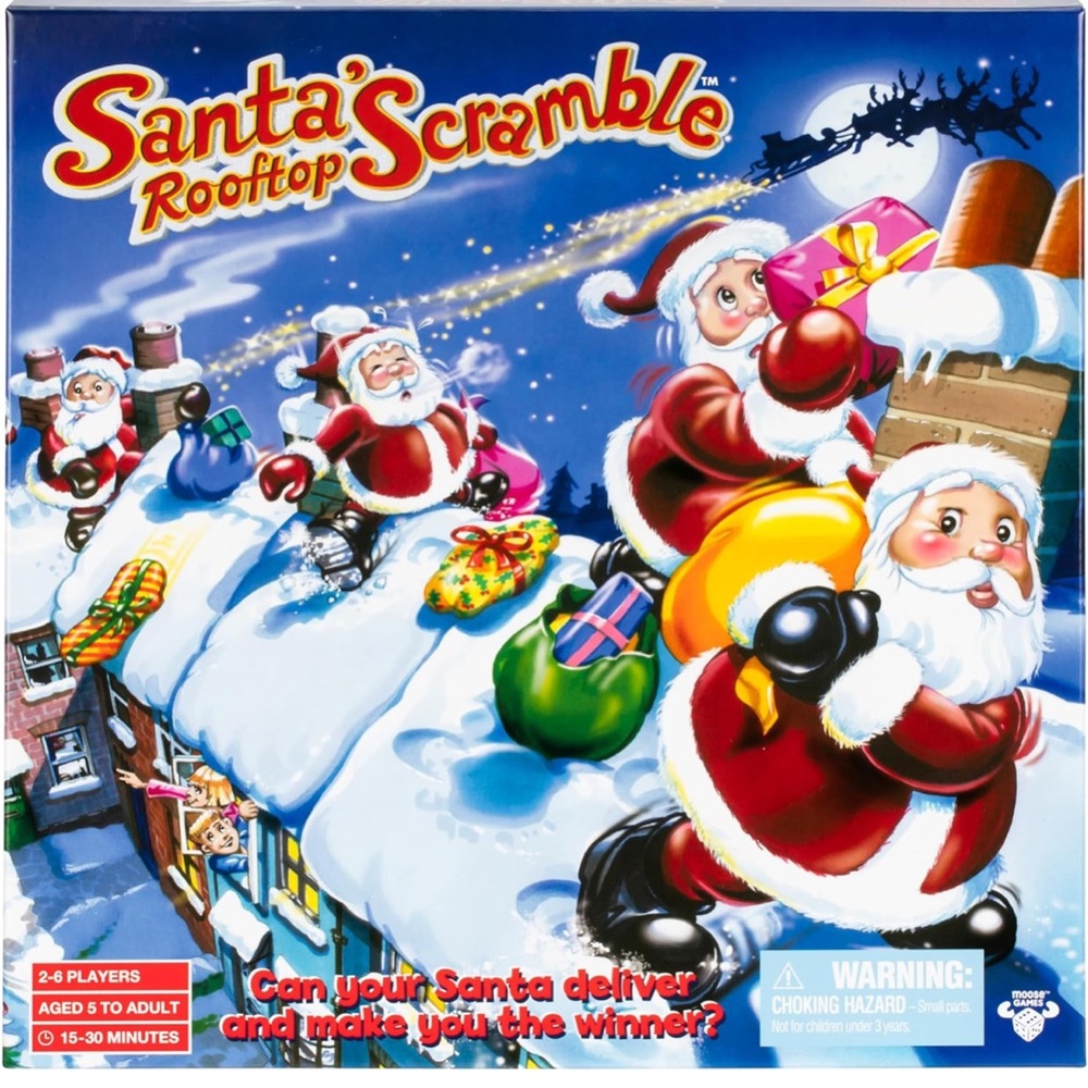 Santa's Rooftop Scramble Board Game